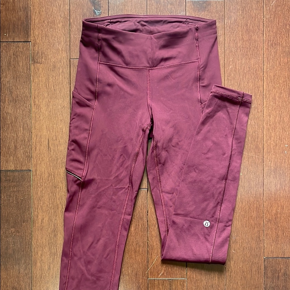 Lululemon Burgundy Leggings